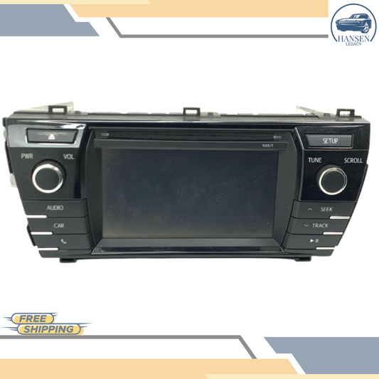 2015–2016 Toyota Corolla Radio Display Receiver AM FM CD 100571 OEM — view 1