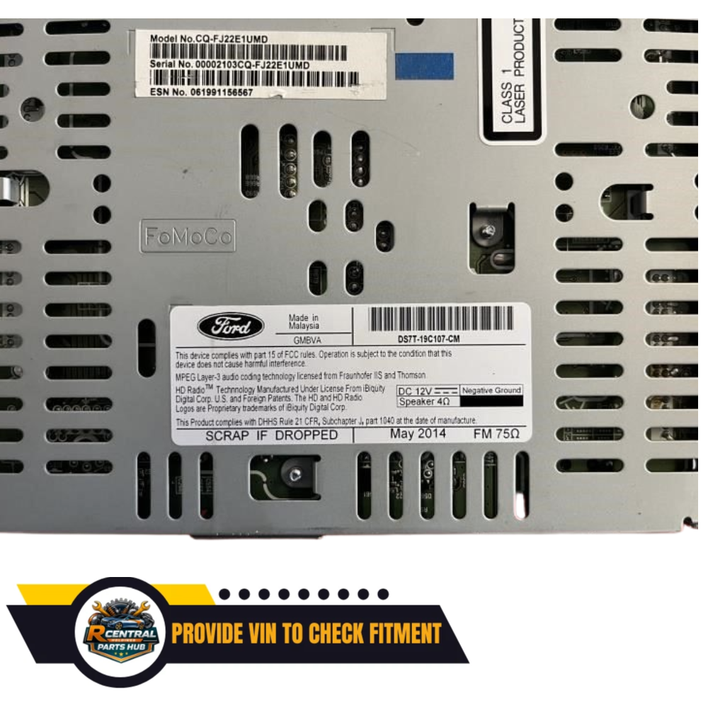 2013–2015 FORD FUSION AM FM CD MP3 RADIO RECEIVER DS7T-19C107-CC OEM — view 3