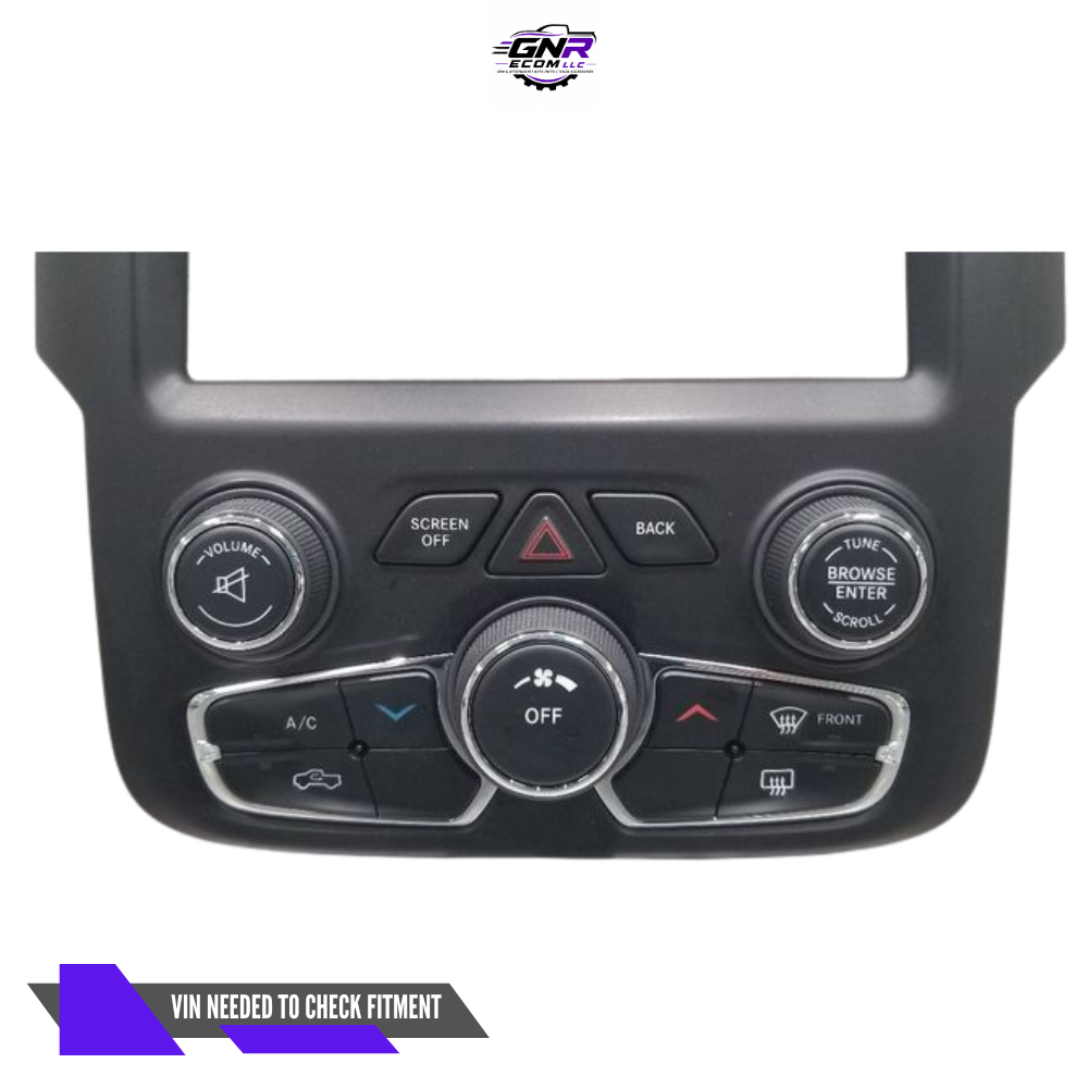 2013–2023 Dodge Ram 1500 2500 3500 A/C AC Heater Temperature Controls Bezel — view 2
