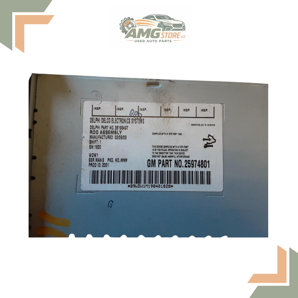 2007–2013 Chevrolet Silverado 1500 CD MP3 Player Radio Receiver — view 3