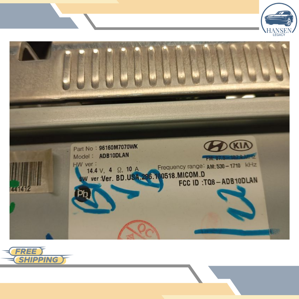 2019–2020 Kia Forte AM FM Radio Receiver Display Screen without Navigation OEM — view 4