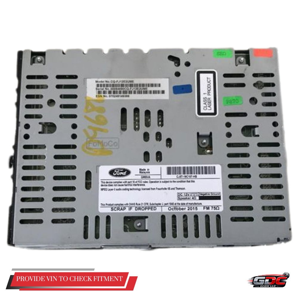 2015–2016 Ford Escape AM FM CD Radio OEM — view 3