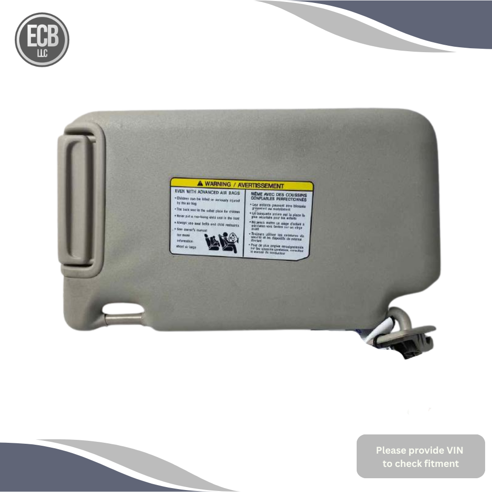 2018–2024 Nissan Kicks Passenger RH Sun Visor OEM — view 3