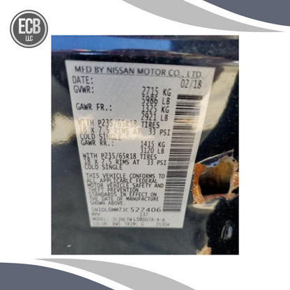 2016–2020 Infiniti QX60 Navigation Radio Display Screen Nav LCD OEM — view 5