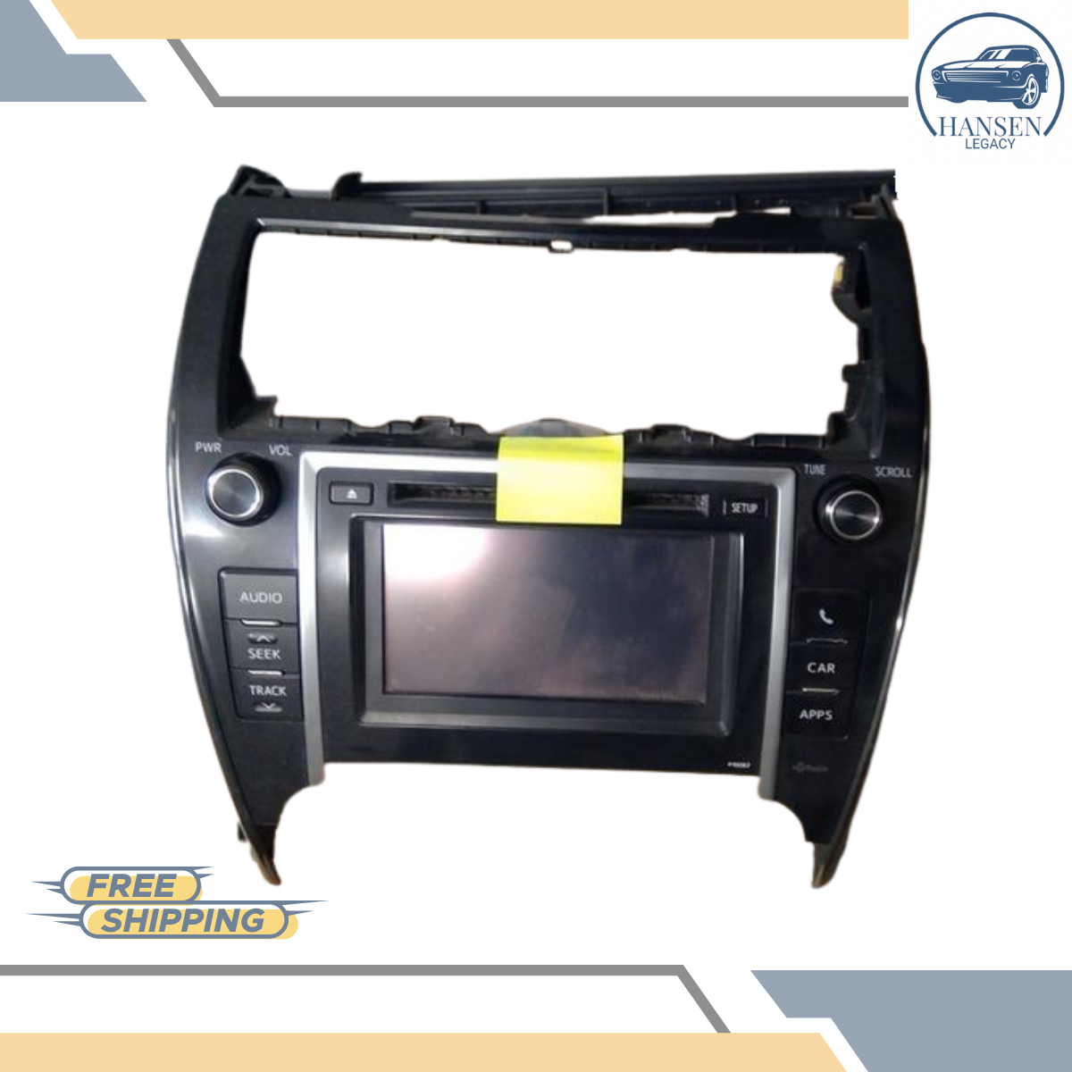 2012–2013 Toyota Camry AM FM CD Radio Display and Receiver Screen Face ID P10067 — view 4