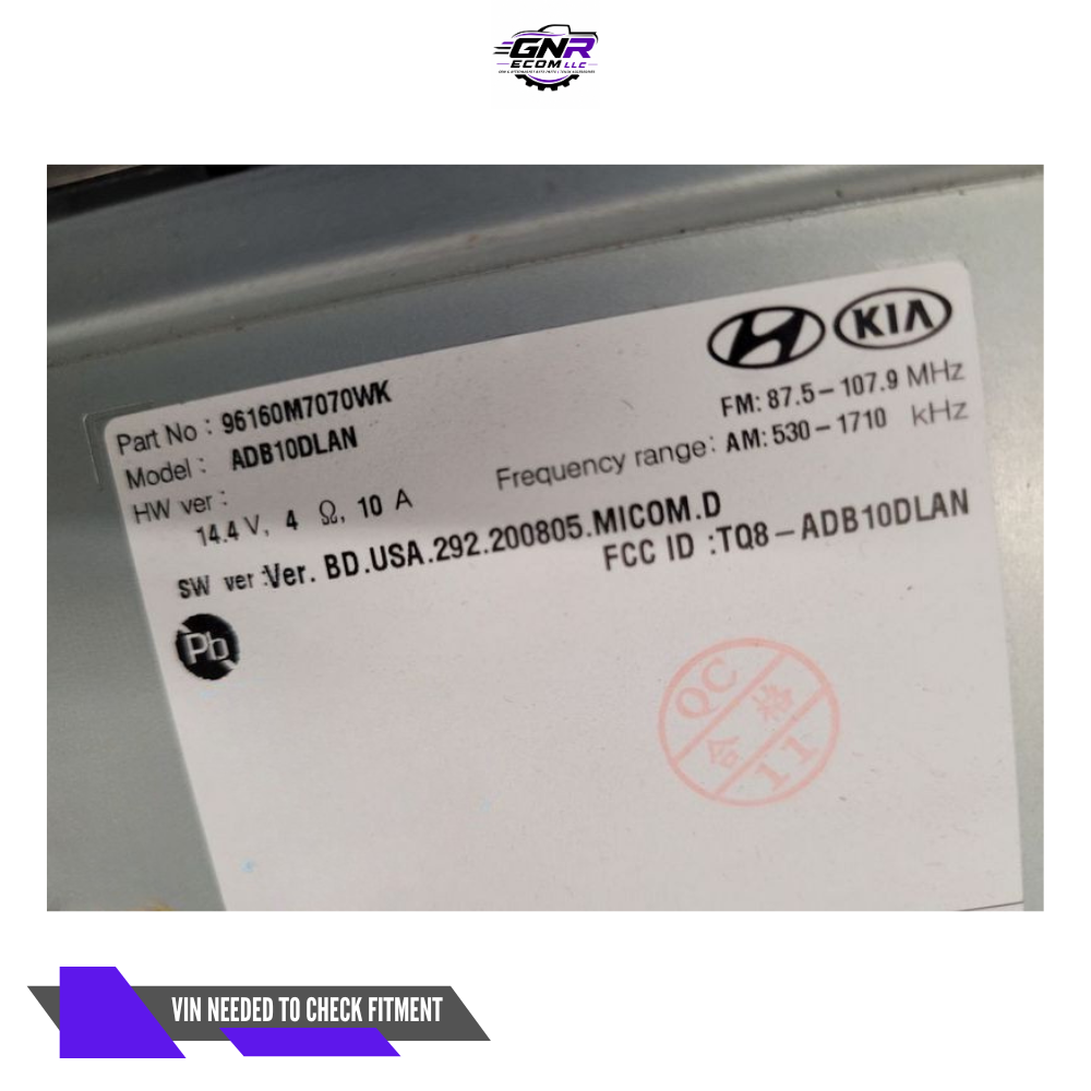 2019–2020 Kia Forte AM FM Radio Receiver Display Screen without Navigation ID 7070WK — view 4
