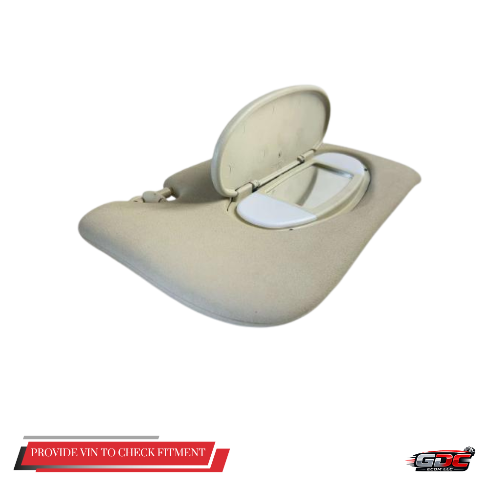2007–2013 BMW Mini Cooper RH Passenger Sunvisor with Mirror & Light Beige OEM — view 4