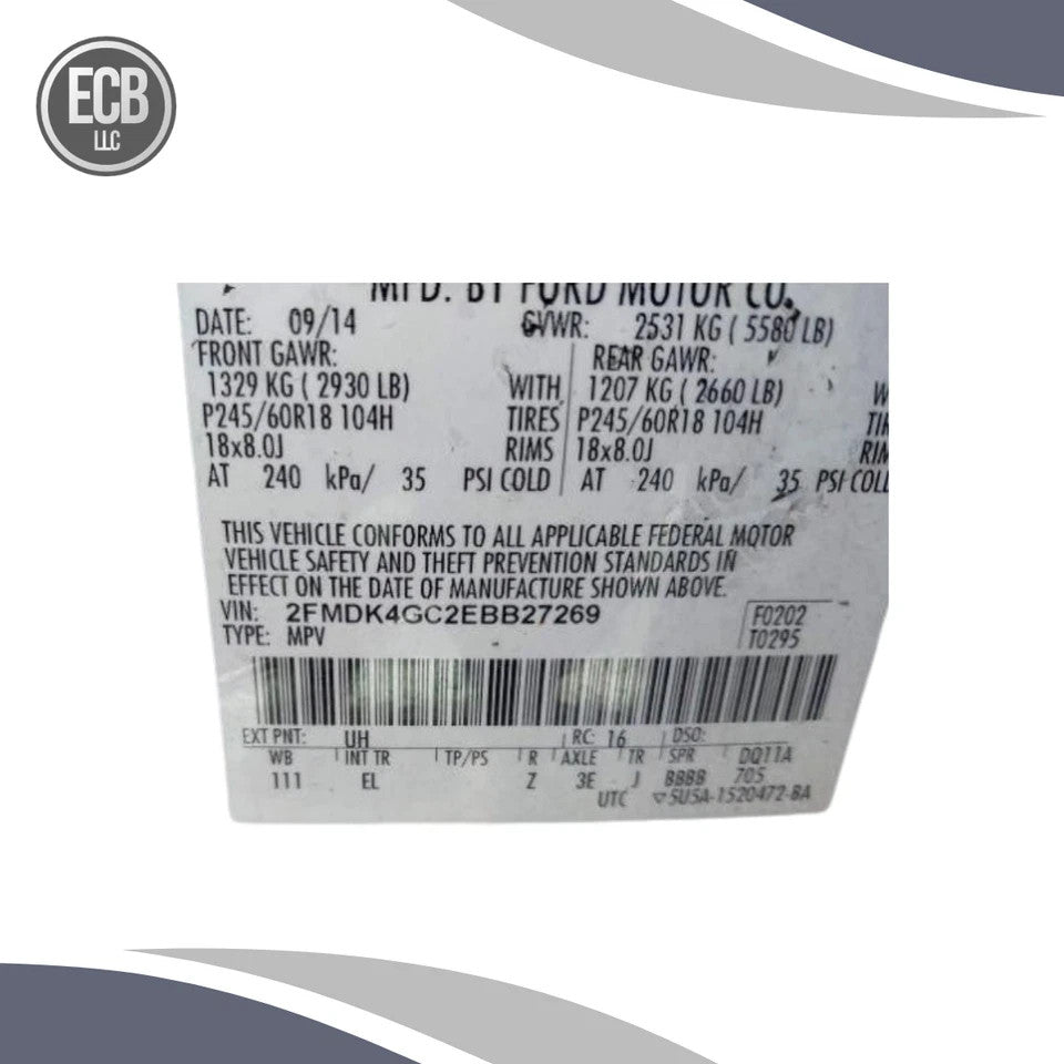 2014 Ford Edge 4.2" Radio Information TV Display Screen OEM — view 5