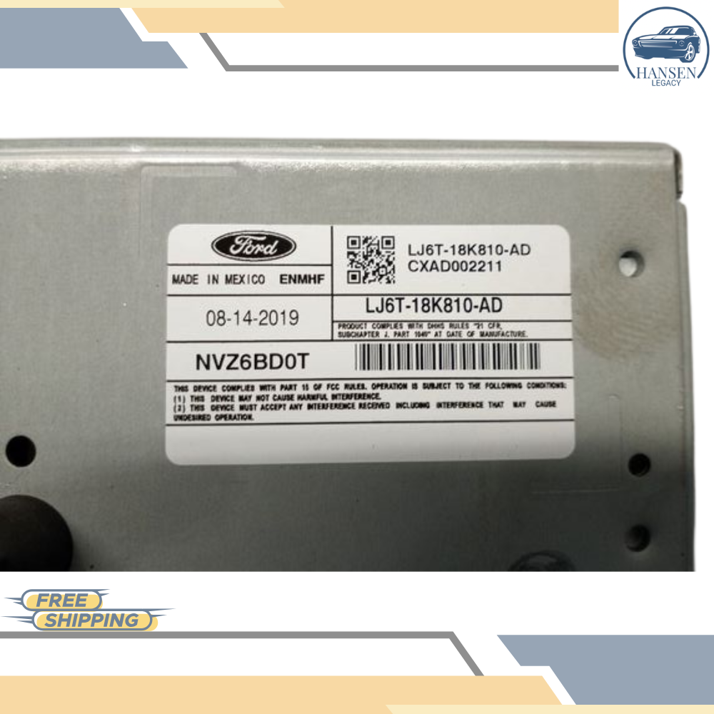 2020 Ford Escape Satellite Bluetooth Radio Receiver ID LJ6T-18K810-AC thru AD 20 — view 2
