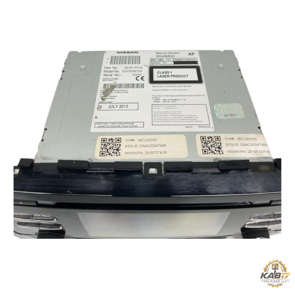 2013–2015 NISSAN ALTIMA SEDAN AM FM CD RADIO RECEIVER without NAVIGATION 5" DISPLAY — view 3