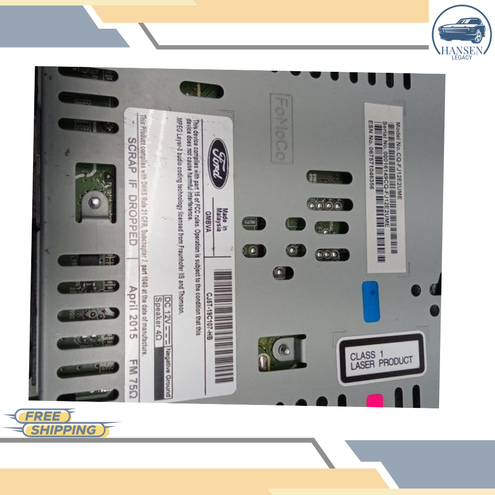 2015–2016 Ford Escape AM FM CD Radio Receiver OEM — view 3