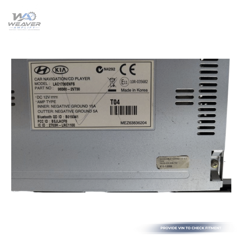 2012–2015 Hyundai Veloster Radio Display Receiver Satellite CD OEM 96560 2V730 — view 5
