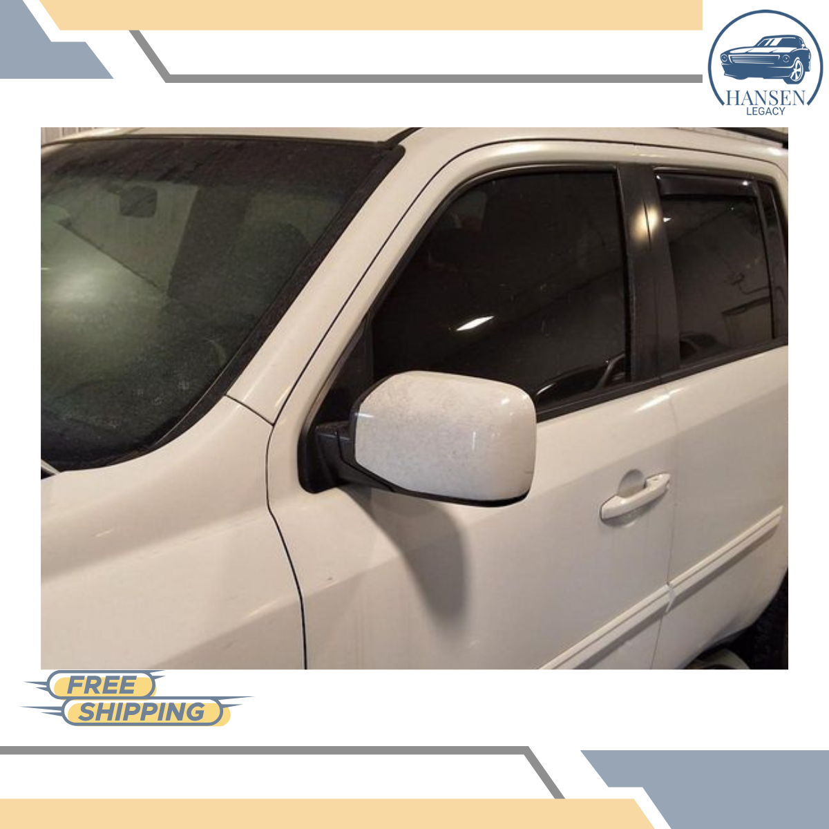 2009–2015 Honda Pilot Left Driver Side View Door Mirror Heated White LH — view 2