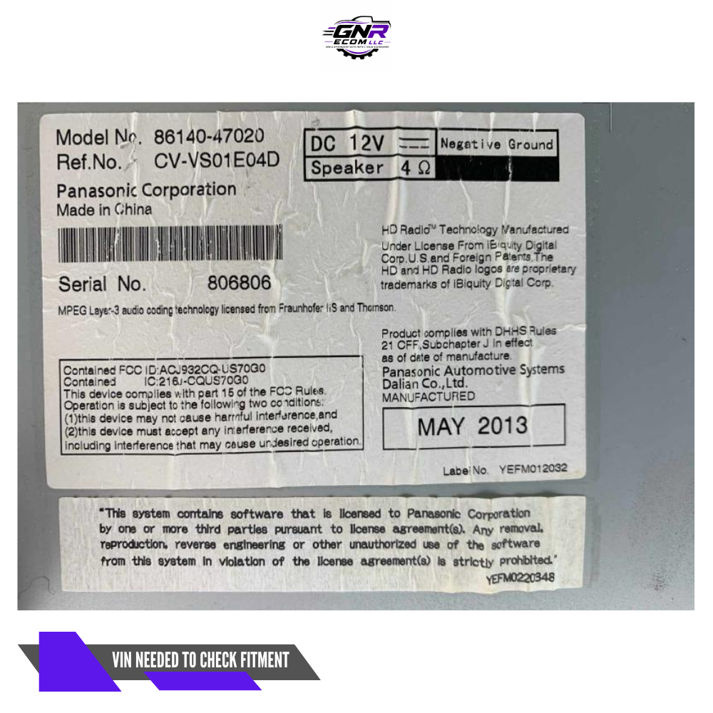 2012–2014 Toyota Prius Touch Screen Stereo AM FM XM HD Radio CD Player OEM — view 2