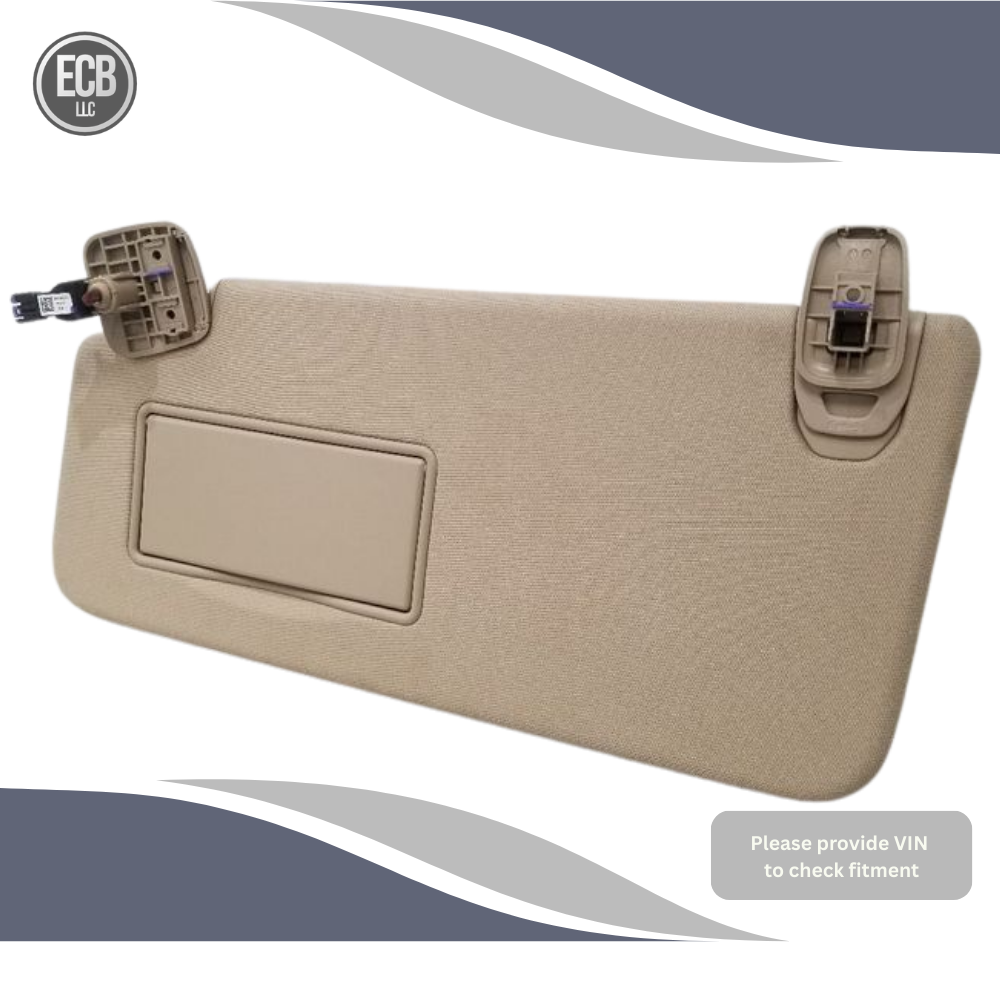 2019–2022 Dodge Ram 1500 Left Driver Sun Visor Illuminated TAN OEM — view 2