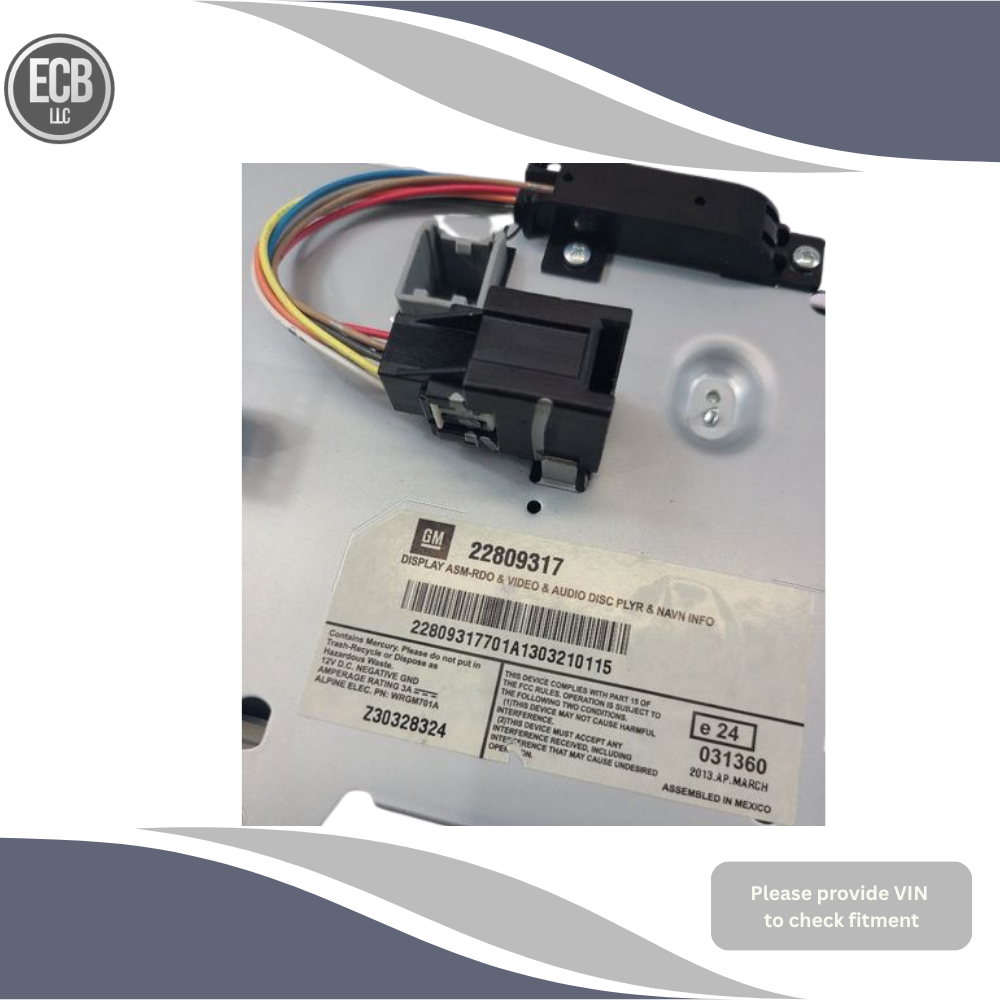 2008–2015 Cadillac CTS Navigation Information Display Screen OEM — view 3