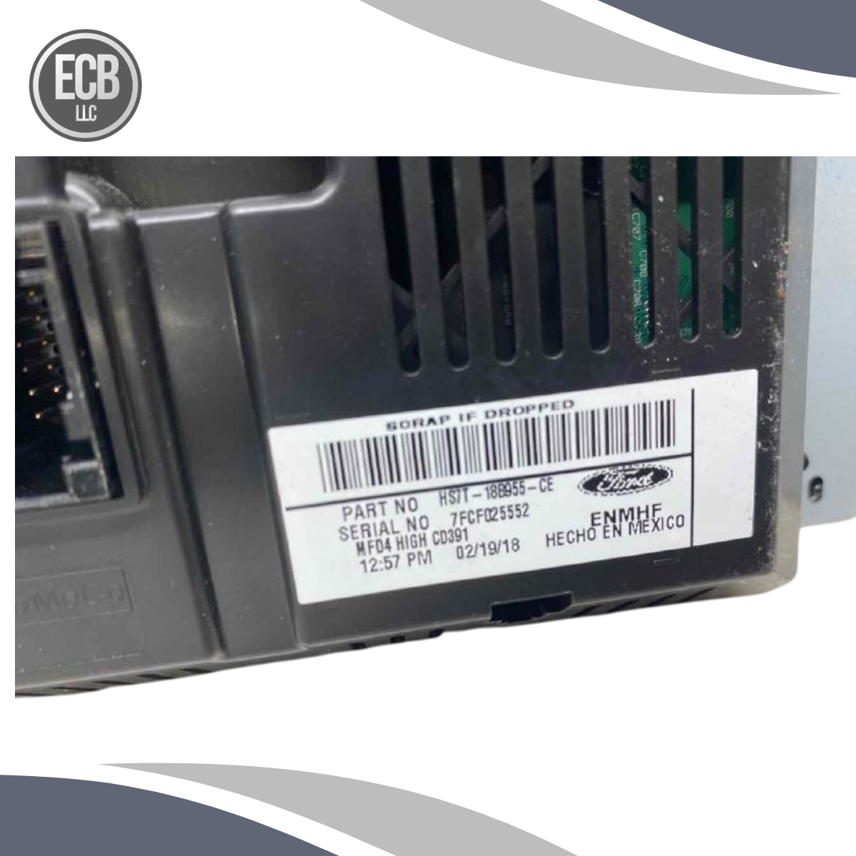 2017–2020 FORD FUSION FRONT DISPLAY SCREEN 4.2 INCH OEM — view 3