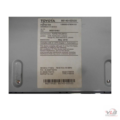 2017–2019 Toyota Corolla Radio Display Receiver 100639 OEM — view 4