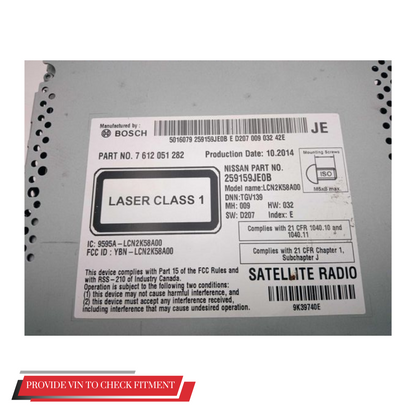 2015 Nissan Sentra CD Player Radio Receiver Navigation With Display Screen OEM — view 2