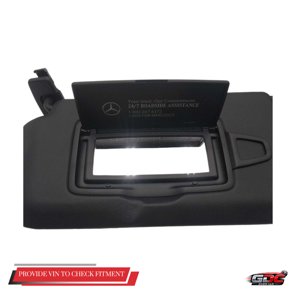 2015–2020 Mercedes-Benz GLA Class LH Driver Sunvisor with Mirror Black OEM — view 3