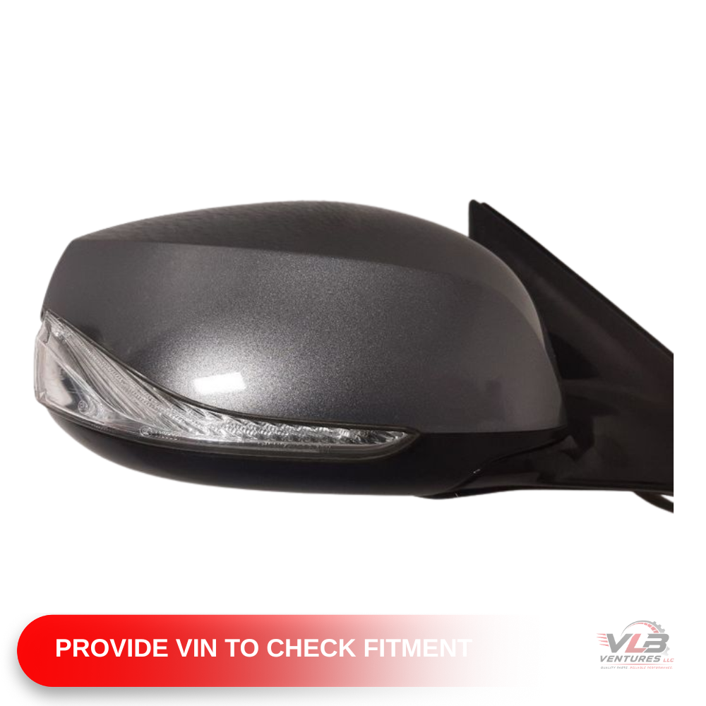 2014–2021 Infiniti Q50 Right Passenger Side Door Mirror Heated Gray — view 1