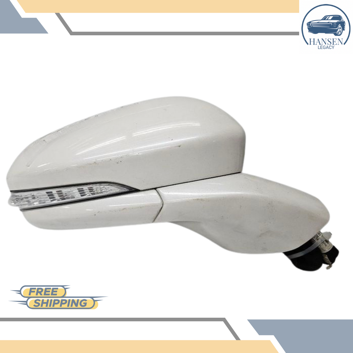 2015–2017 Ford Fusion Right Passenger Side View Door Mirror White RH — view 3