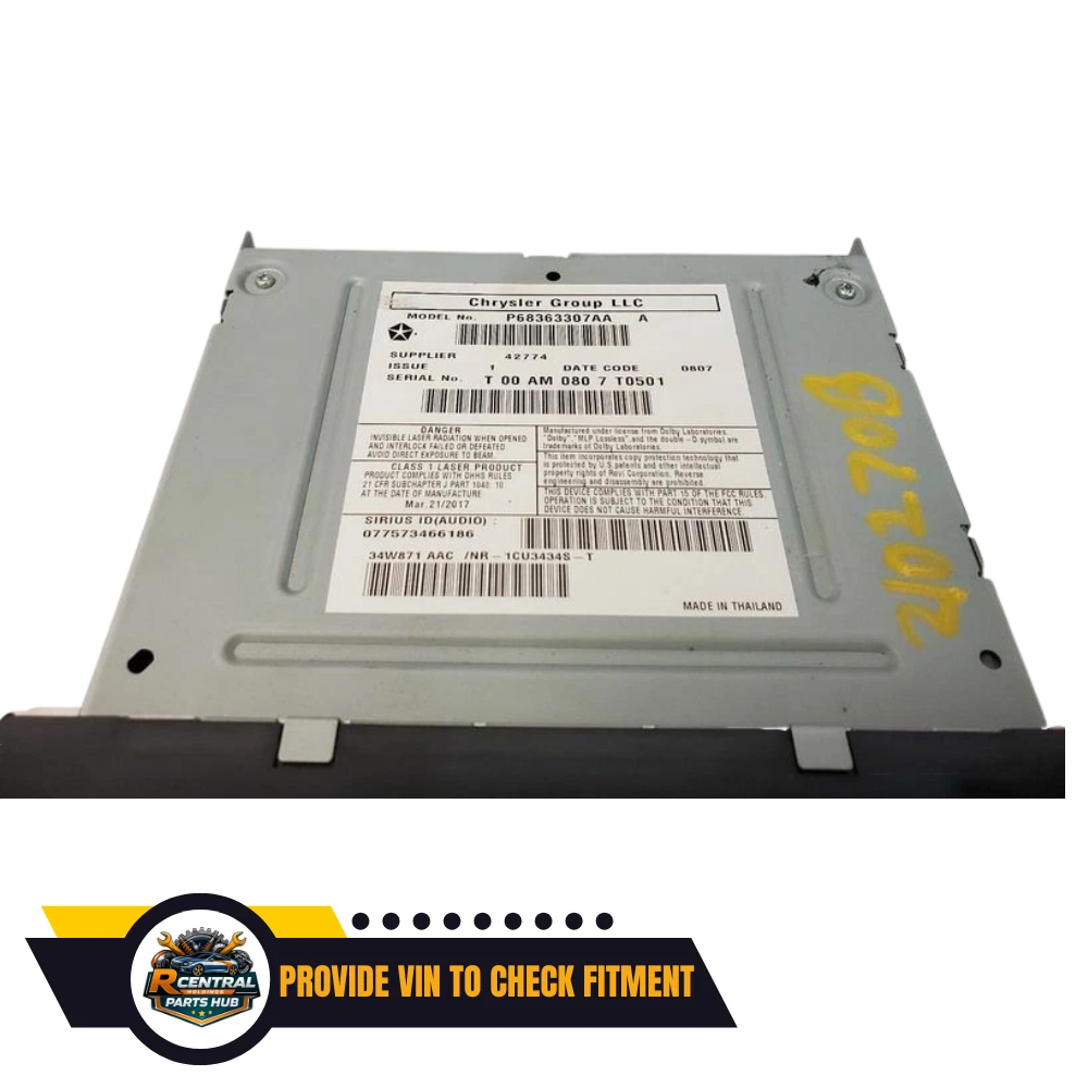 2012–2019 Dodge Caravan Radio Display Receiver RHB Navigation OEM — view 4