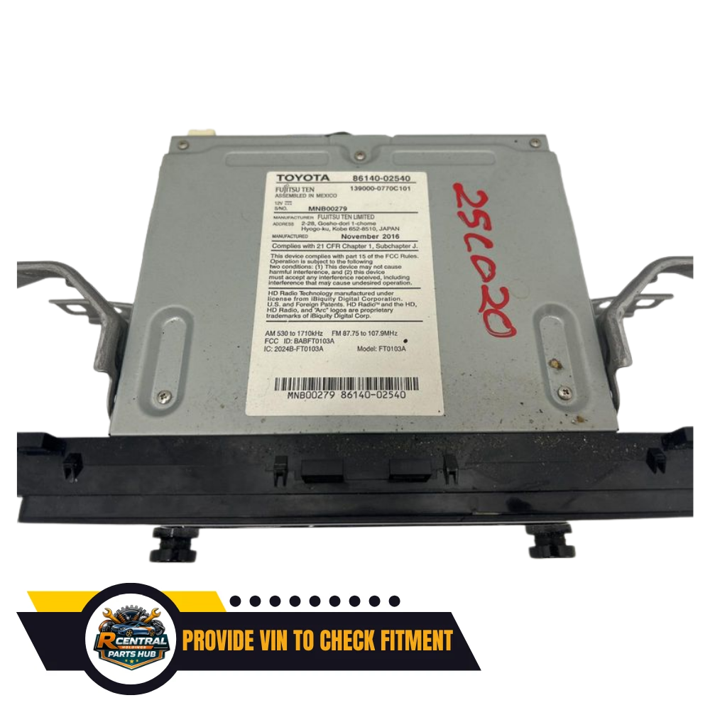 2017–2019 Toyota Corolla Radio Display Receiver OEM — view 2