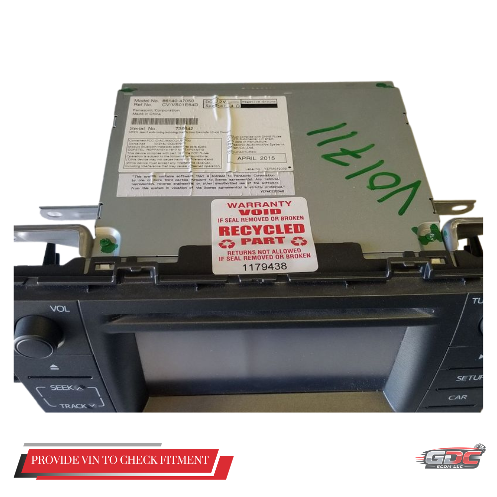 2012–2015 Toyota Prius Radio CD Player Single Disc OEM 57031 — view 2