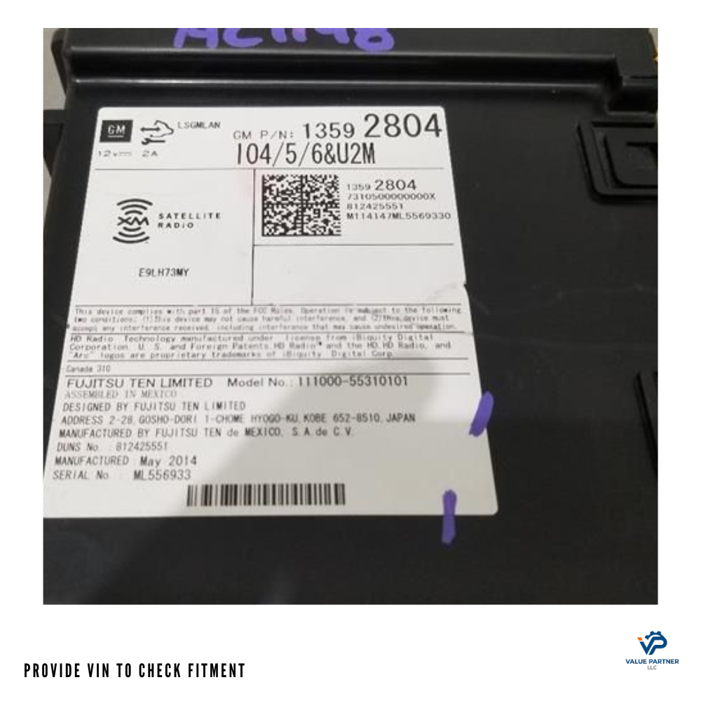 2014–2015 Chevrolet Silverado 1500 Radio Receiver OEM — view 3