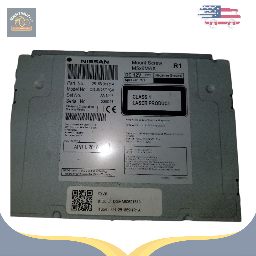 2016–2017 Nissan ALTIMA Radio Display Receiver AM FM CD BASE OEM — view 2