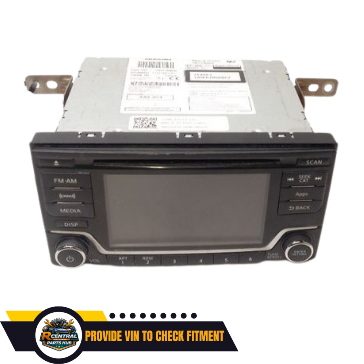 2015 Nissan Versa Radio Receiver with Display Screen CD XM Satellite OEM — view 2