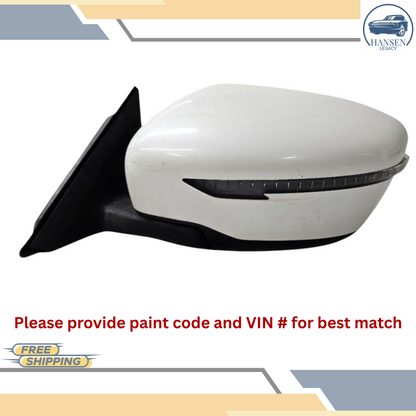2017–2020 Nissan Rogue Left Driver Side View Door Mirror Heated White LH — view 1