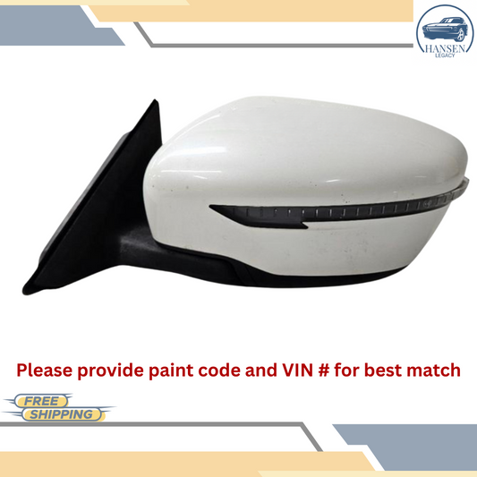 2017–2020 Nissan Rogue Left Driver Side View Door Mirror Heated White LH — view 1