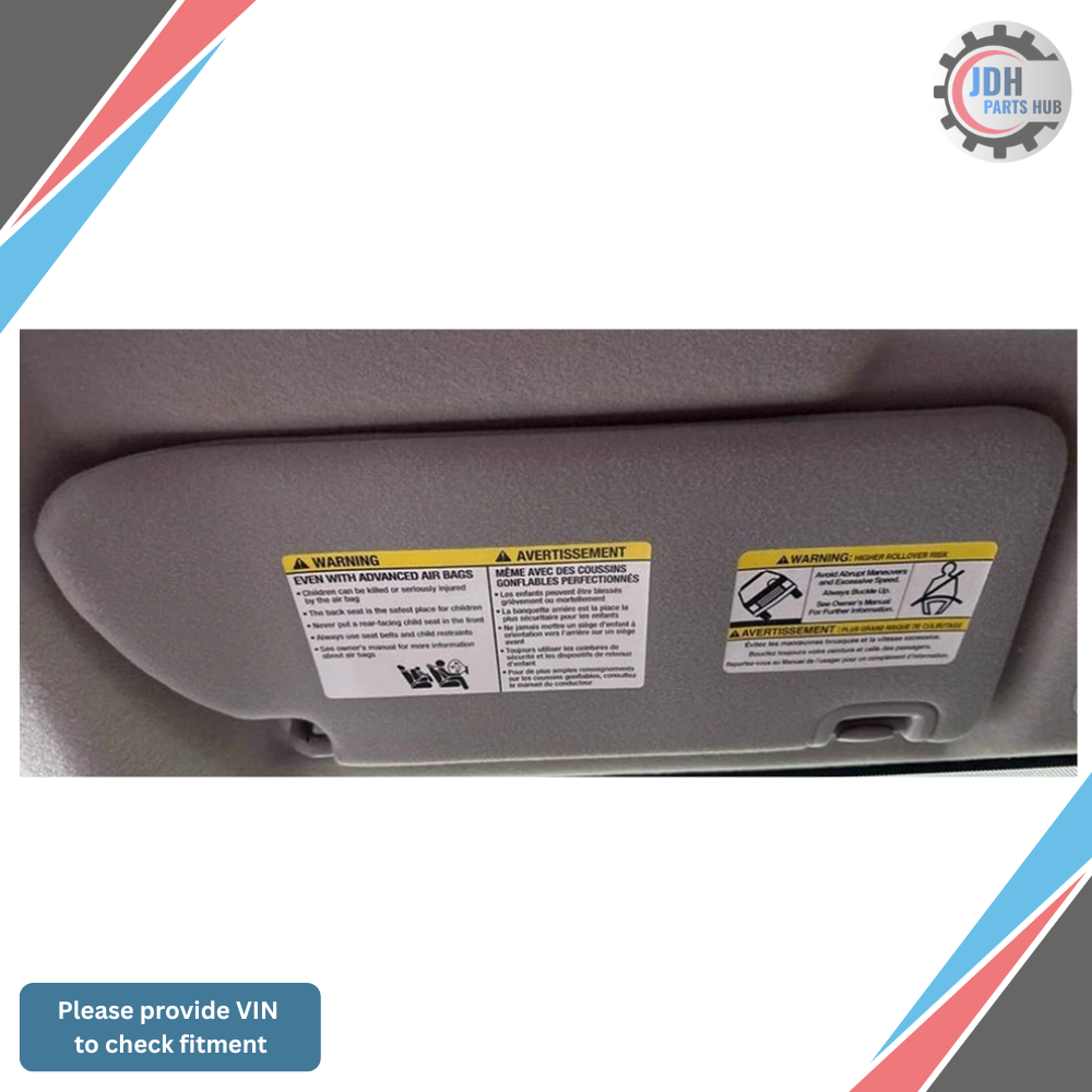 2013–2021 Nissan Frontier Left Driver Sun Visor Sunvisor Gray — view 3