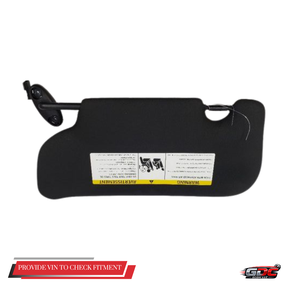 2012–2013 Mini Cooper LH Driver Sunvisor Sun Visor with Mirror & Light BlackOEM — view 3