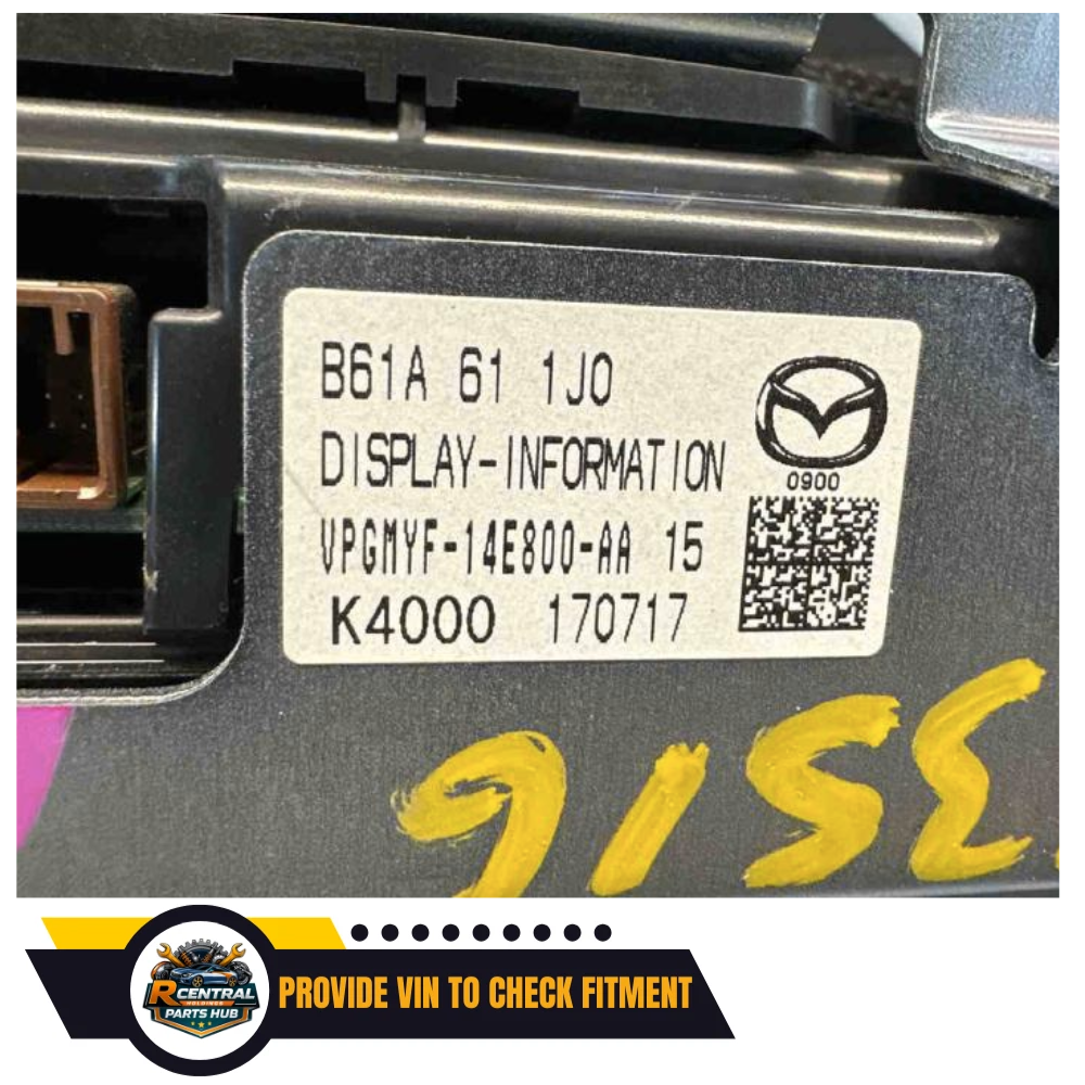 2017–2018 Mazda 3 Radio 7" Display Screen — view 3