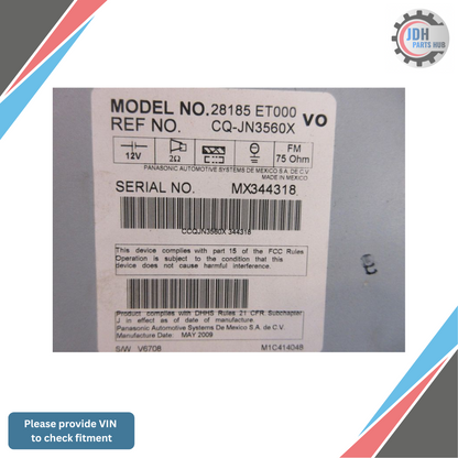 2007–2009 Nissan Sentra AM FM CD Radio Receiver OEM — view 4