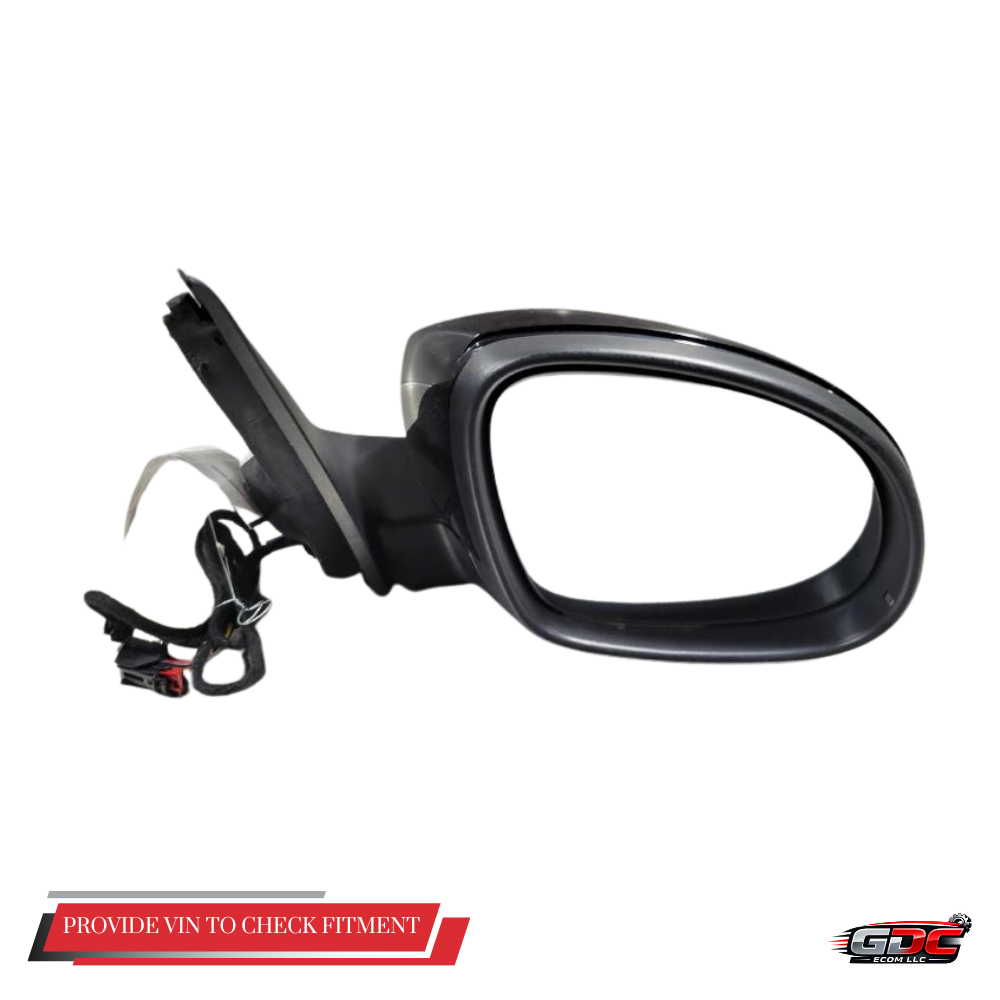 2009-18 Volkswagen Tiguan Passenger RH Side View Door Mirror Assembly Black OEM — view 2