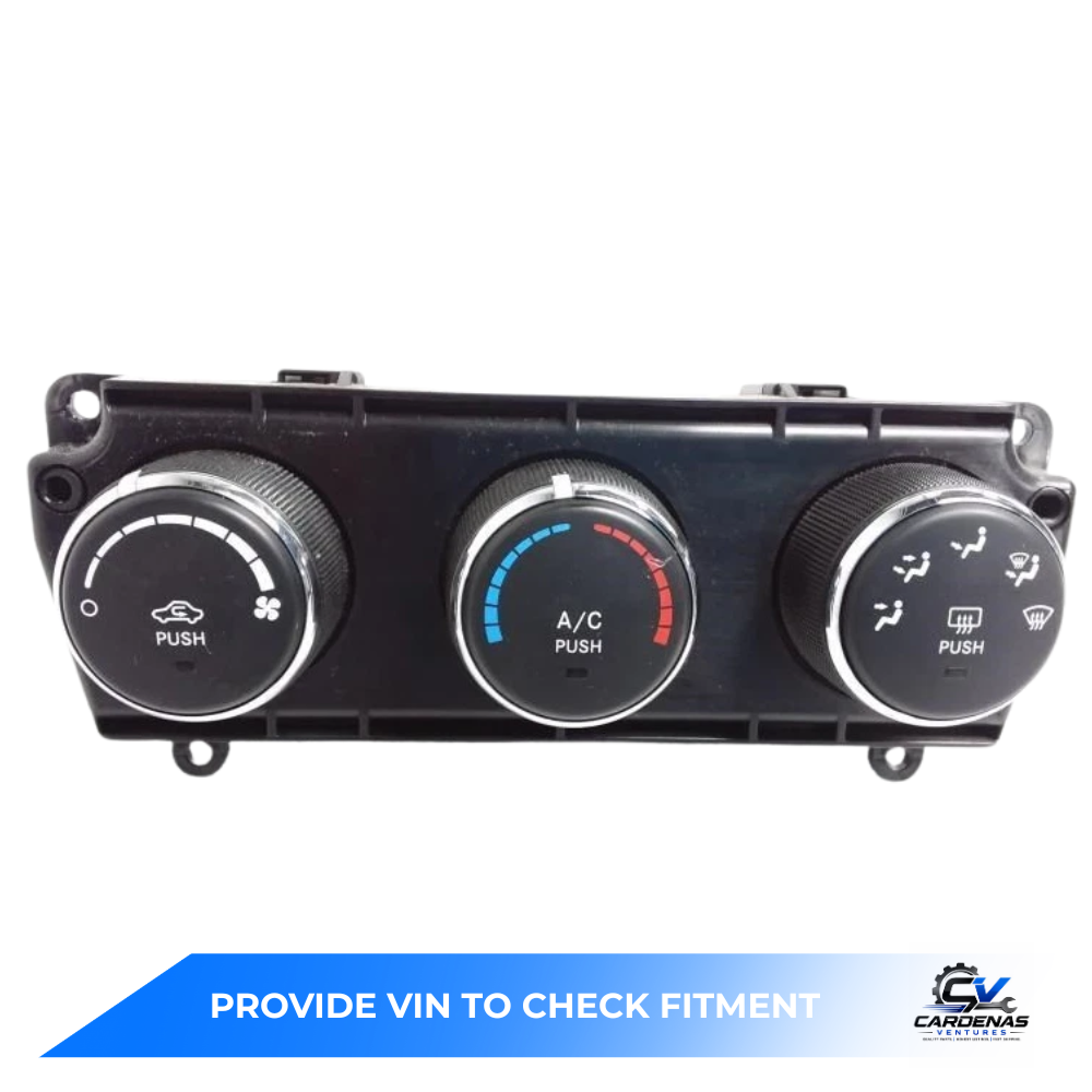 2011–2013 Jeep Wrangler Manual AC Heater Temperature Control — view 2