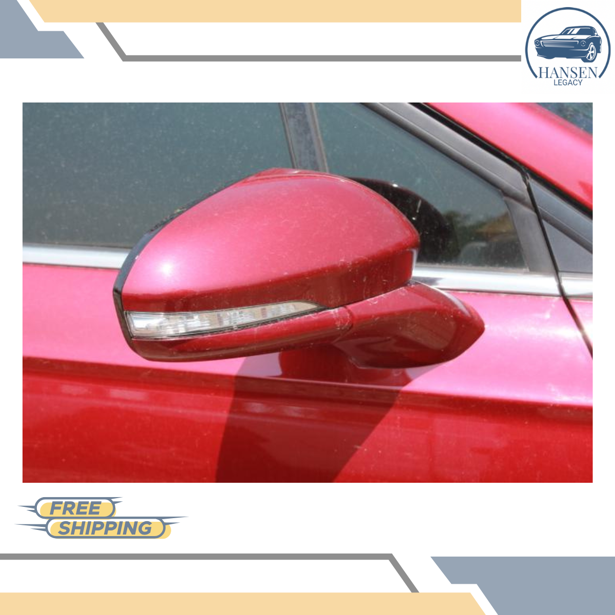 2015–2017 Ford Fusion Right Passenger Side View Door Mirror Power Red RH — view 2