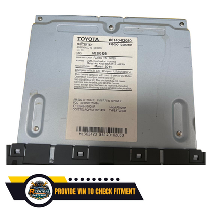 2014–2016 Toyota Corolla Radio Touchscreen Display CD ID 100149 OEM — view 3