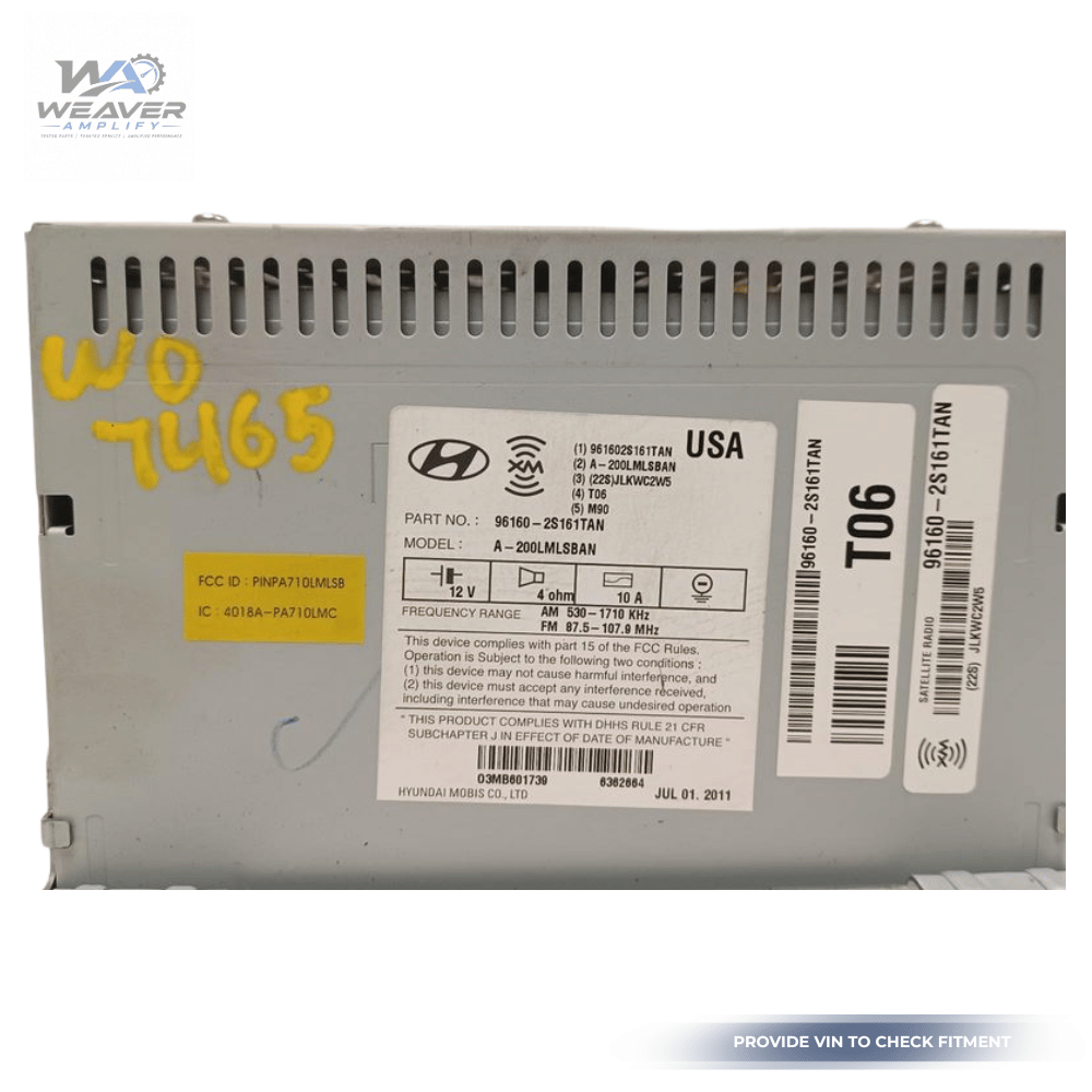 2010–2013 Hyundai Tucson AM FM CD MP3 Radio Receiver OEM — view 2