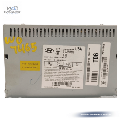2010–2013 Hyundai Tucson AM FM CD MP3 Radio Receiver OEM — view 2