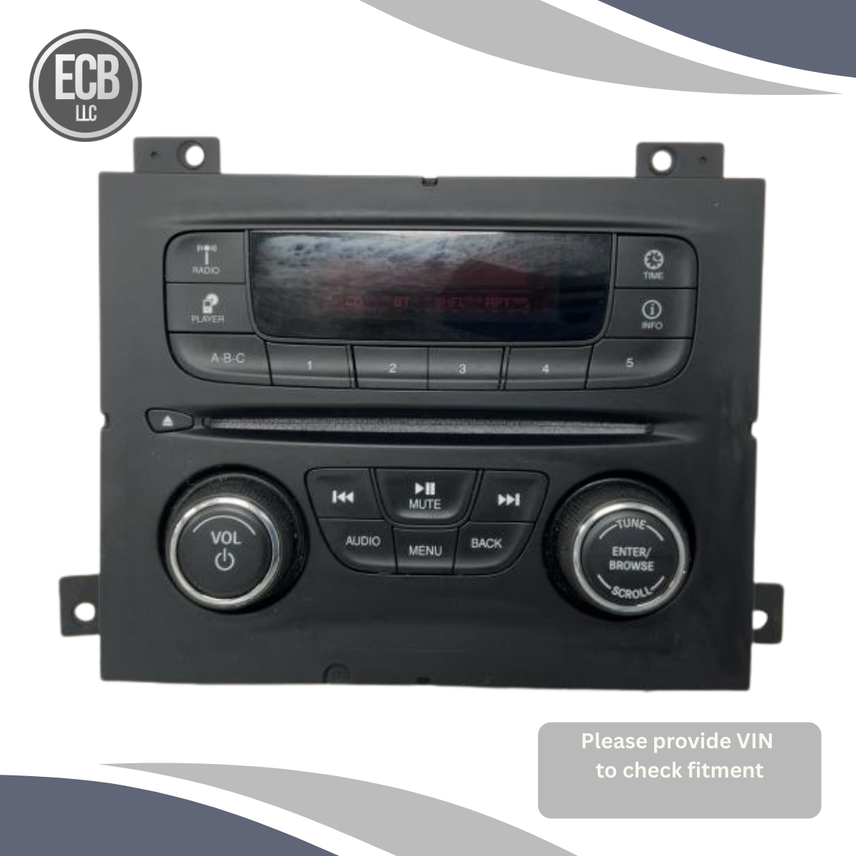 2015–2016 Dodge Dart Radio Receiver RAE without NAV without SAT OEM — view 1