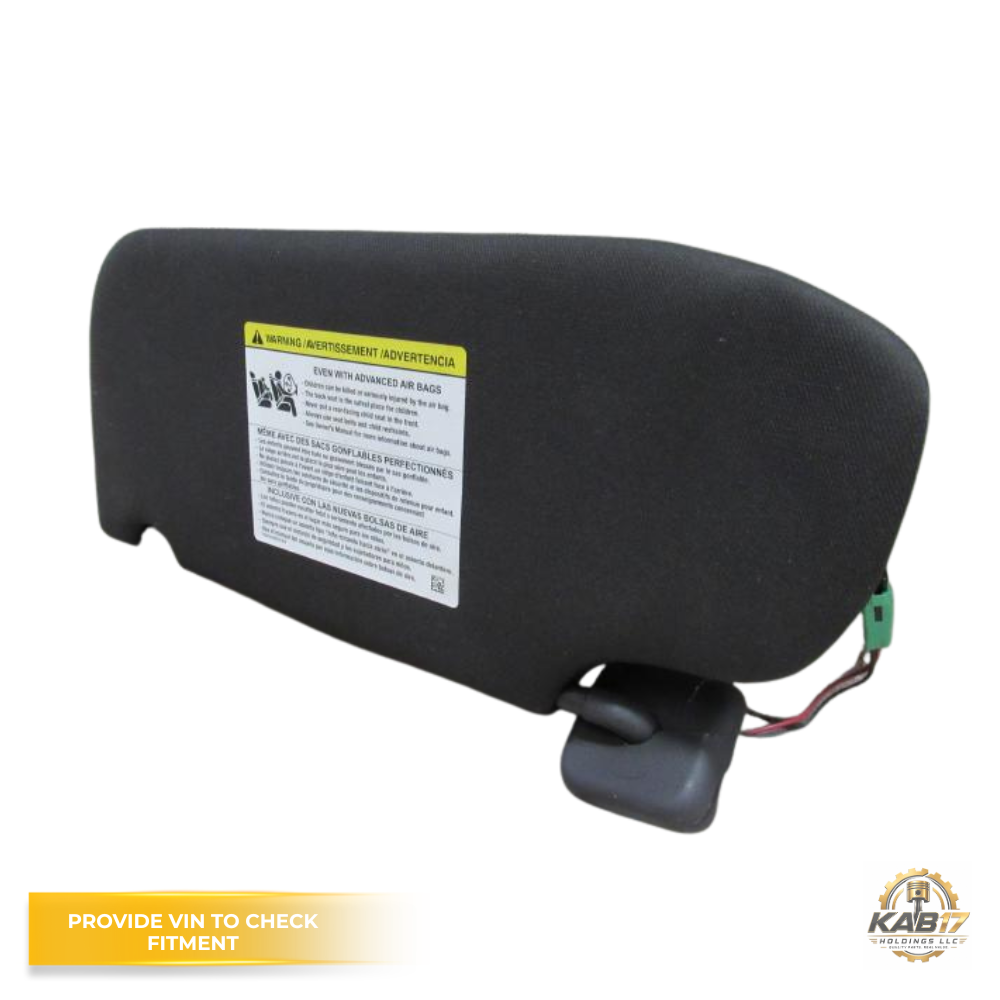 2013–2019 Ford Taurus RH Passenger Sunvisor with Mirror & Light Black OEM — view 2