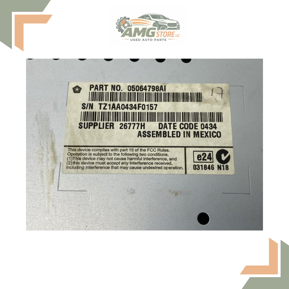 2011–2014 Dodge Charger Navigation Information Display Screen 8.4" — view 4