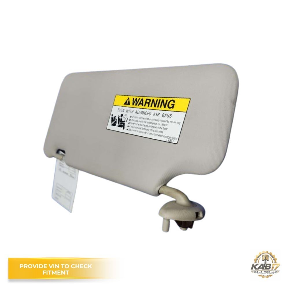 2015–2020 Honda Fit Right Sunvisor Passenger Side RH Sun Visor Gray OEM — view 2