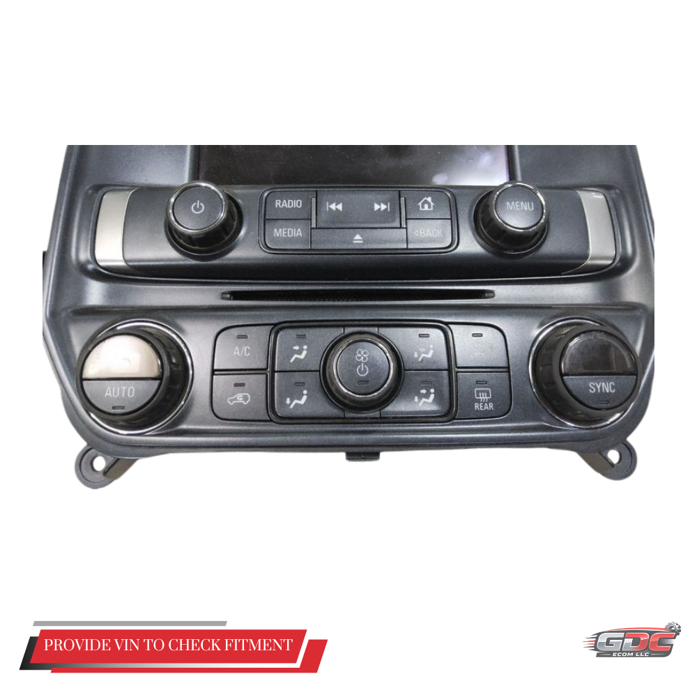 2017–2019 Chevrolet Silverado 1500 Radio Control Panel Display Screen 84203824 — view 2