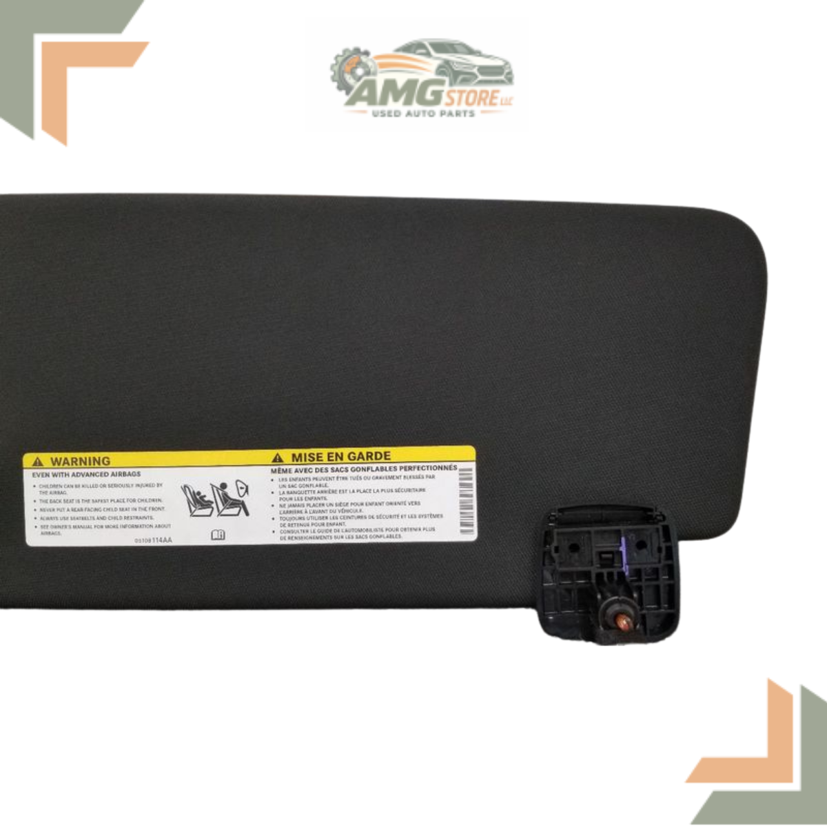2019–2023 Dodge Ram 1500 Right Hand Passenger Side Sun Visor Black OEM — view 5